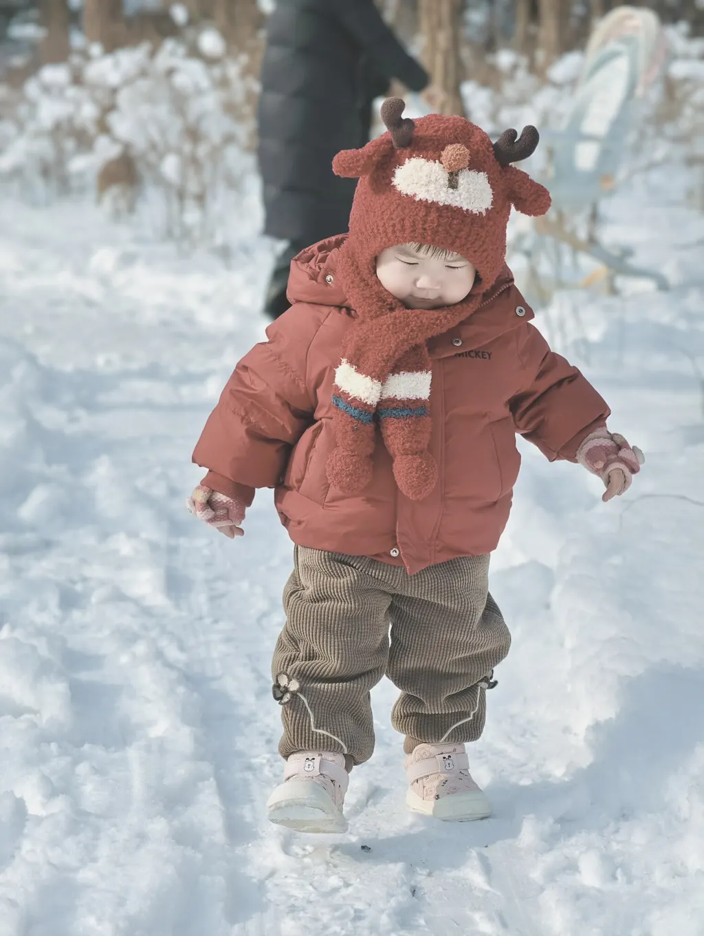 雪地上的红 · 精修前